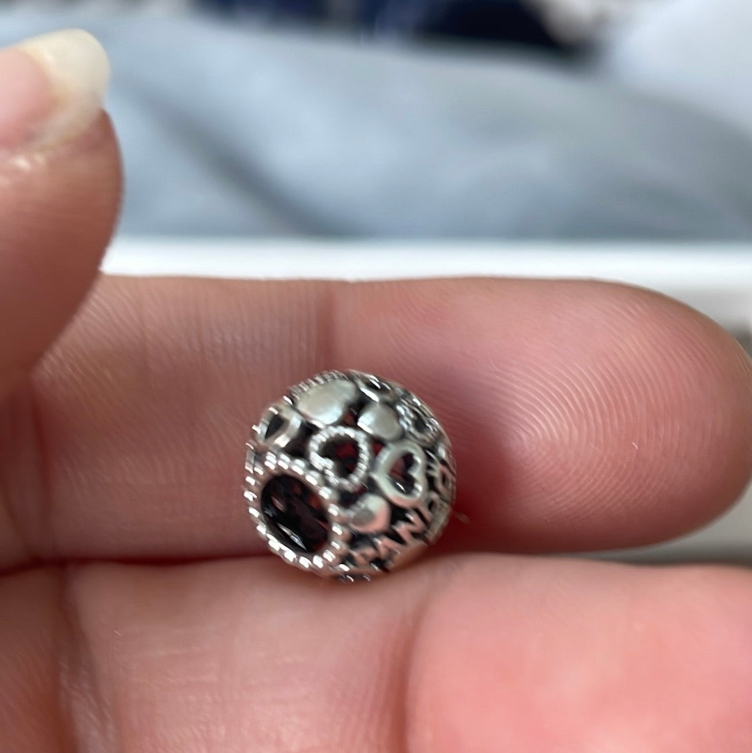 Genuine Pandora Openwork Heart Logo PANDORA Charm