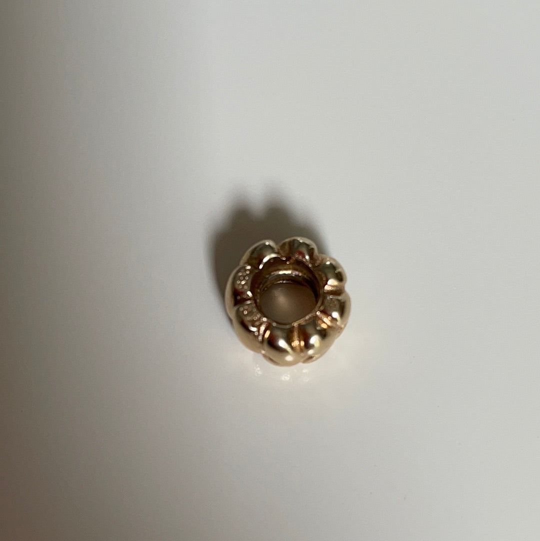 Genuine Pandora Solid 14ct Gold Big Hearts Large Spacer Charm HTF