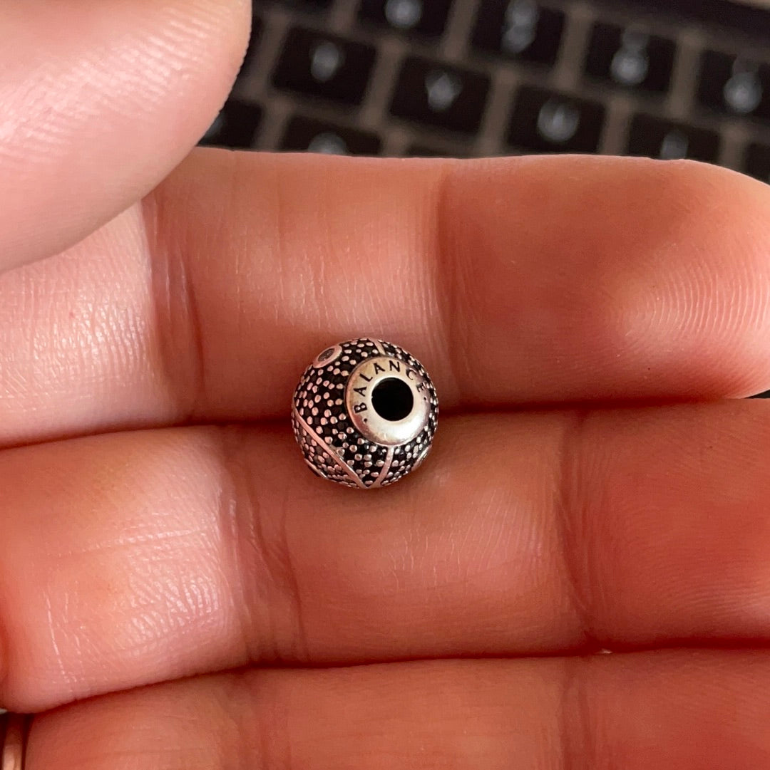 Genuine Pandora Essence Charm Balance Yin and Yang Pave Sparkle