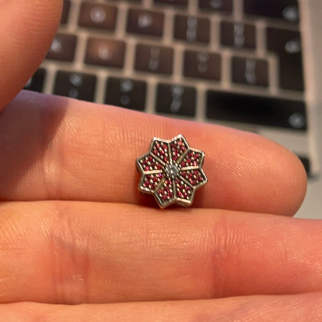 Genuine Pandora Black Friday 2016 Limited Edition Pink Poinsettia Flower Pave Charm