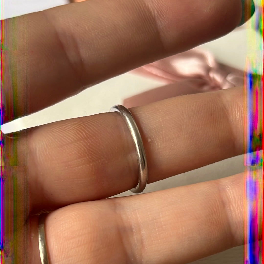 Sterling Silver Pearl Ring Size 58