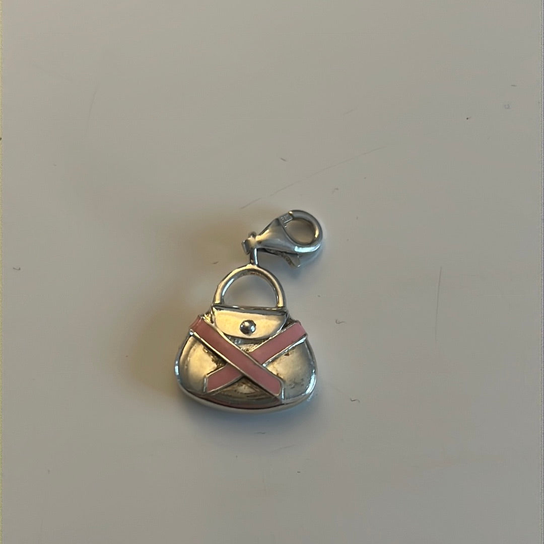 Genuine Thomas Sabo Pink Enamel Handbag/ Purse Charm