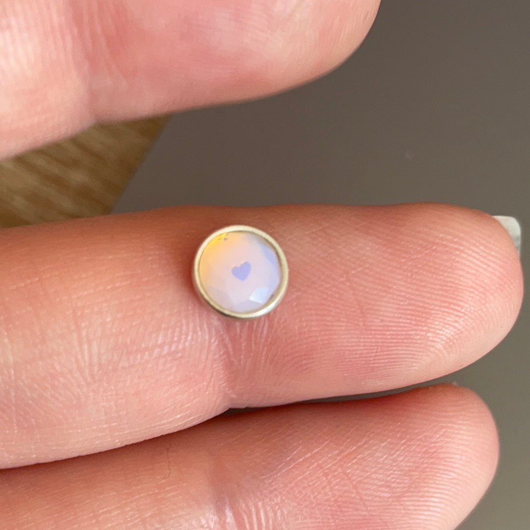 Genuine Pandora Petite Opal Stone Disc Memory Locket Charm