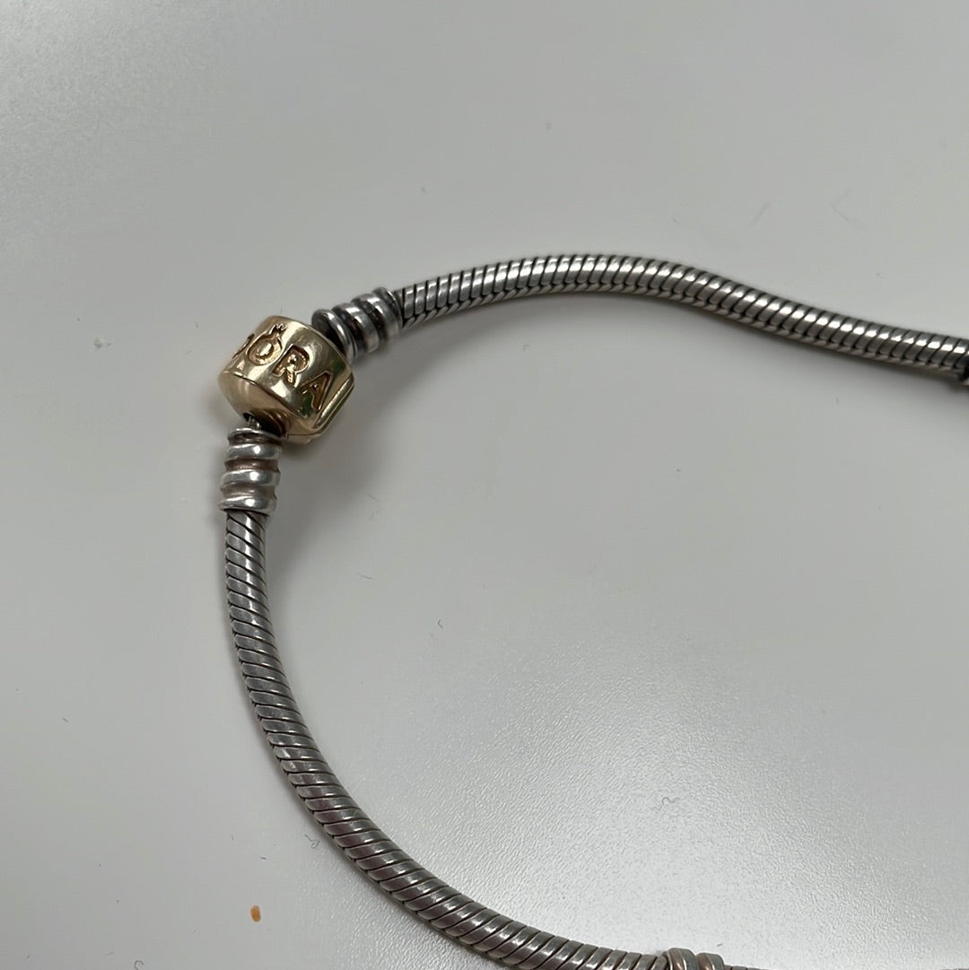 Genuine Pandora Snake Chain Solid Gold Clasp 14k Moments Necklace 43cm