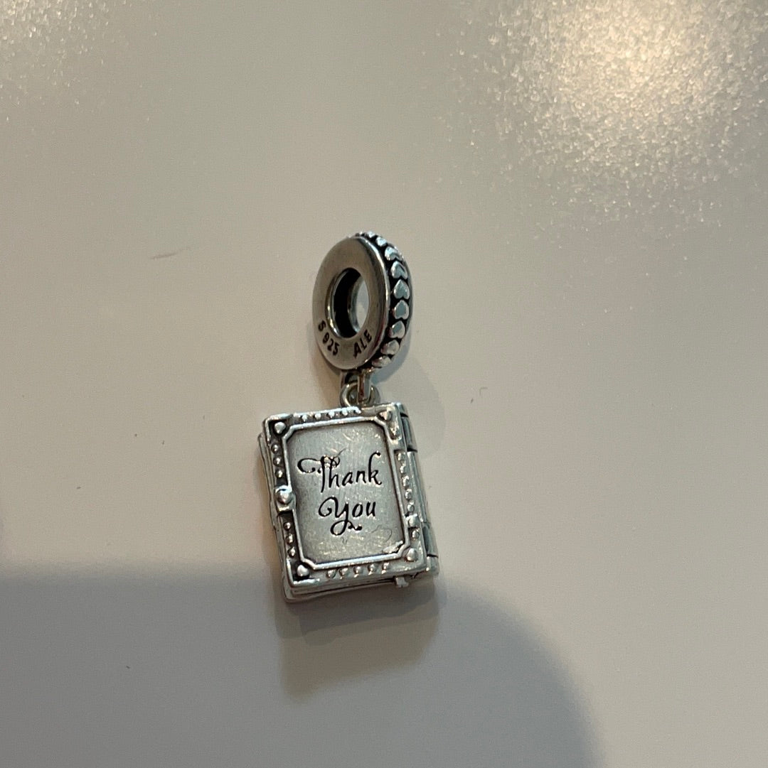 Genuine Pandora Our Family Memory Dangle Book With Turnable Pages Dangle Charm