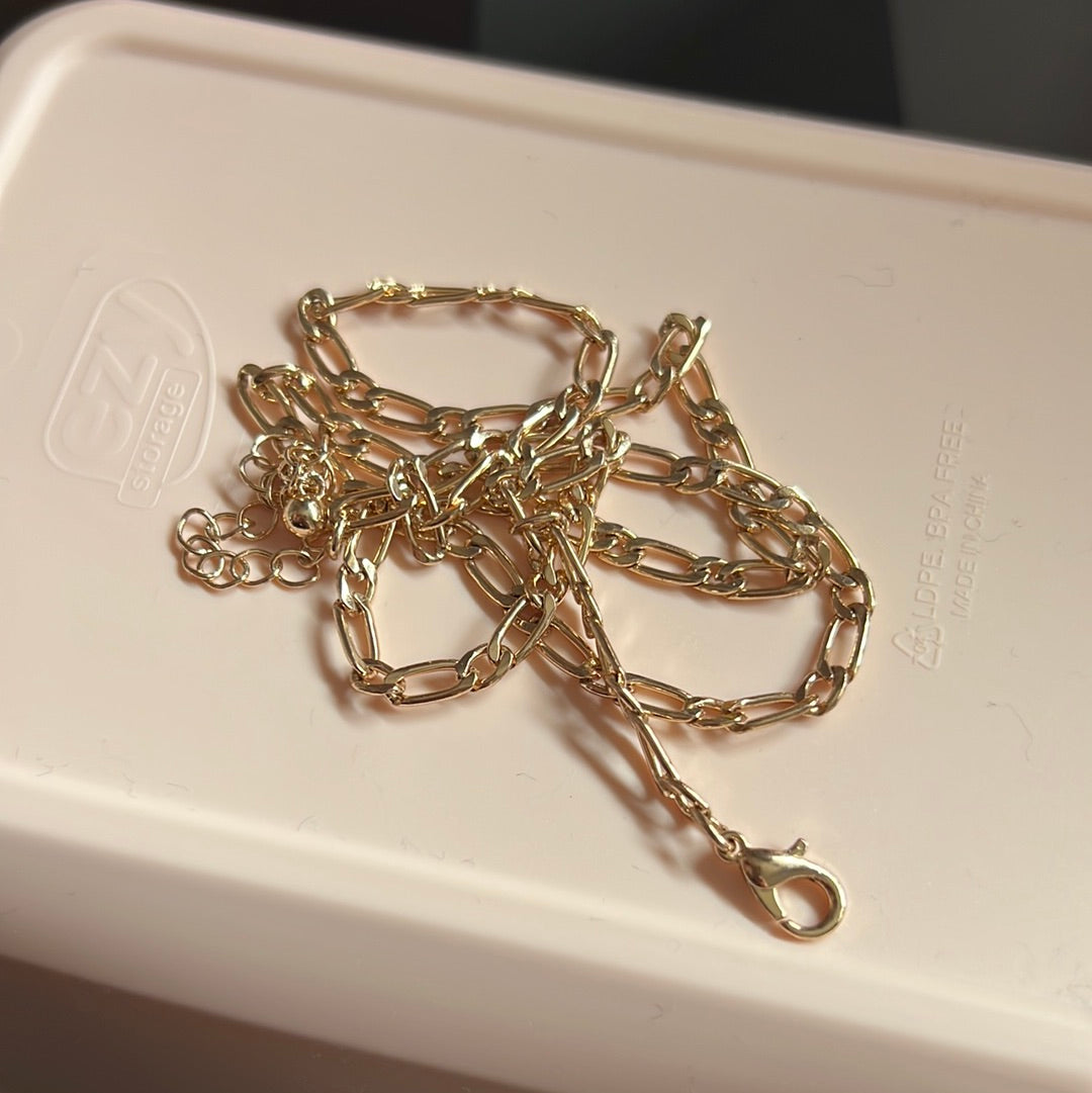 Sterling Silver Gold Tone Belcher Necklace Chain 60cm
