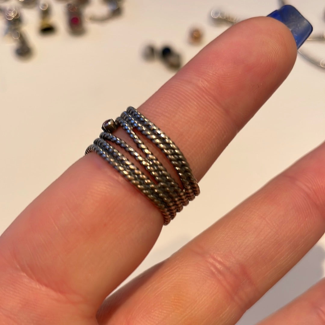 Genuine Pandora Rare HTF Hidden Romance Rhodolite Ring...