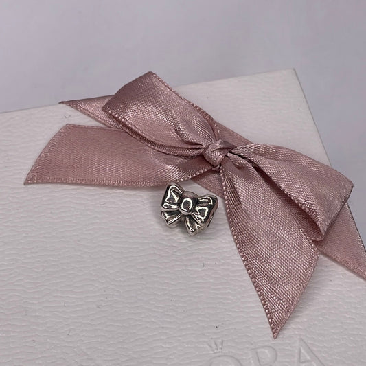 Genuine Pandora Large Bow Silver Charm