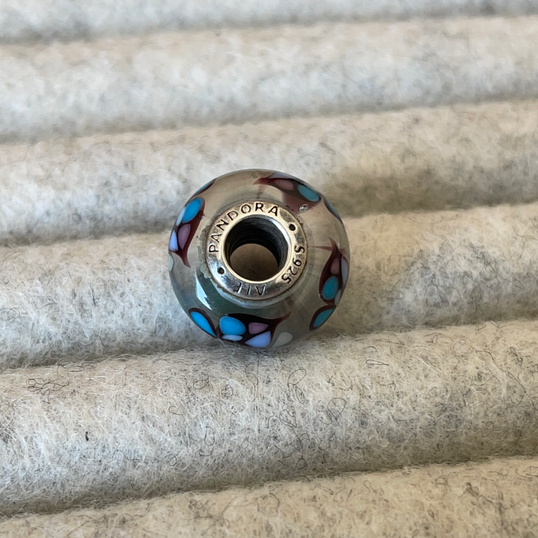 Genuine Pandora Butterfly Murano Glass Charm