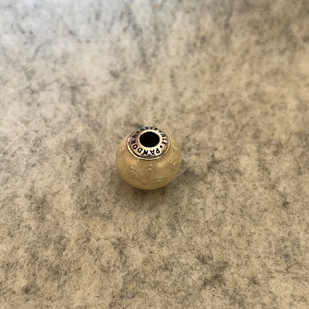 Genuine Pandora Essence Joy Enamel Flower Charm Cream