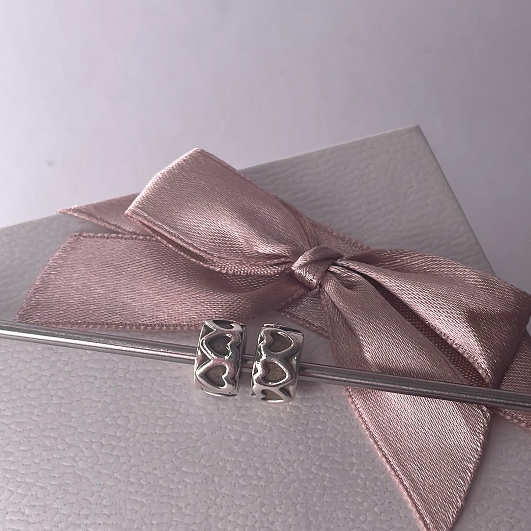 Genuine Pandora Trio of Hearts Clip / Rose Gold