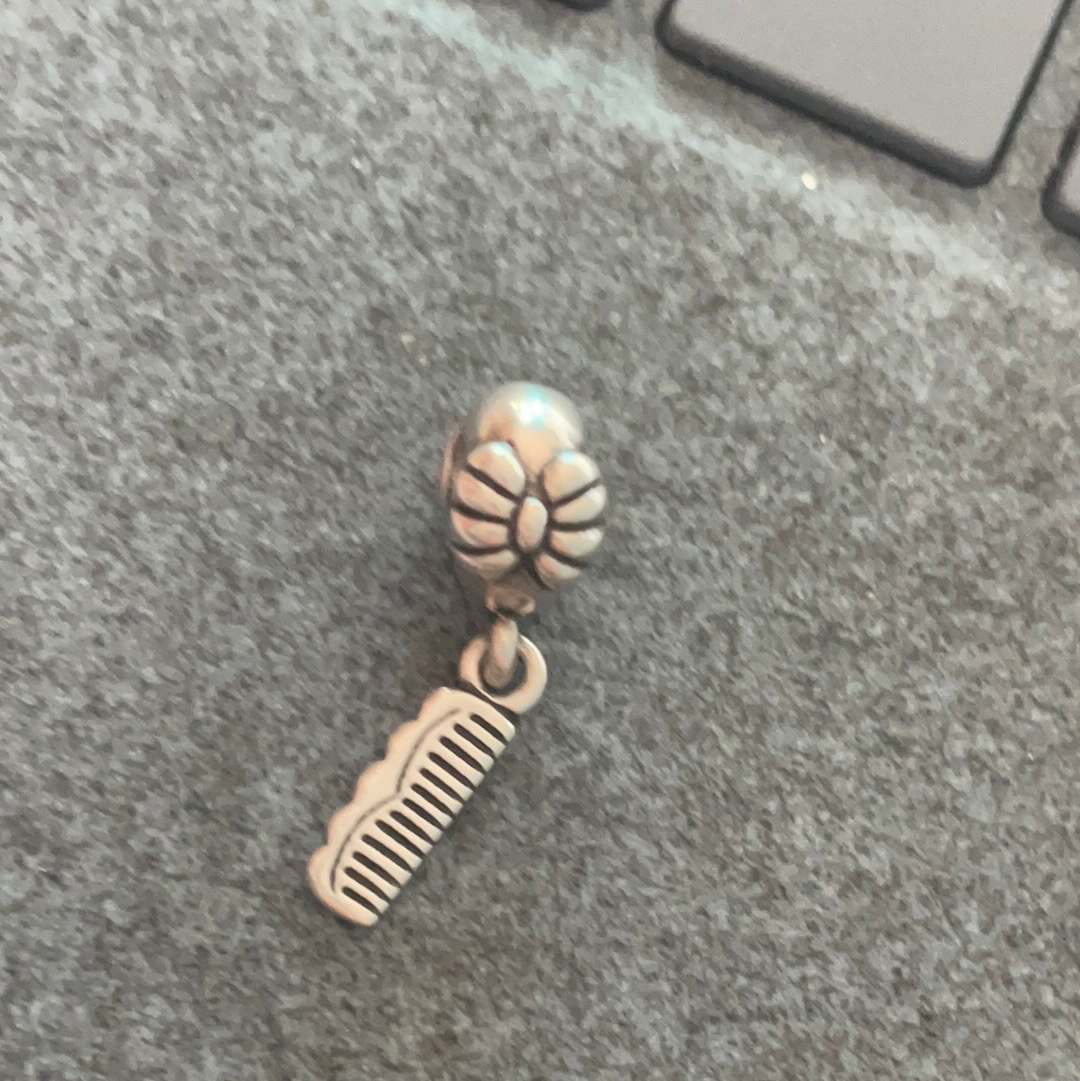 Genuine Pandora Hairdresser/ Comb Charm Dangle