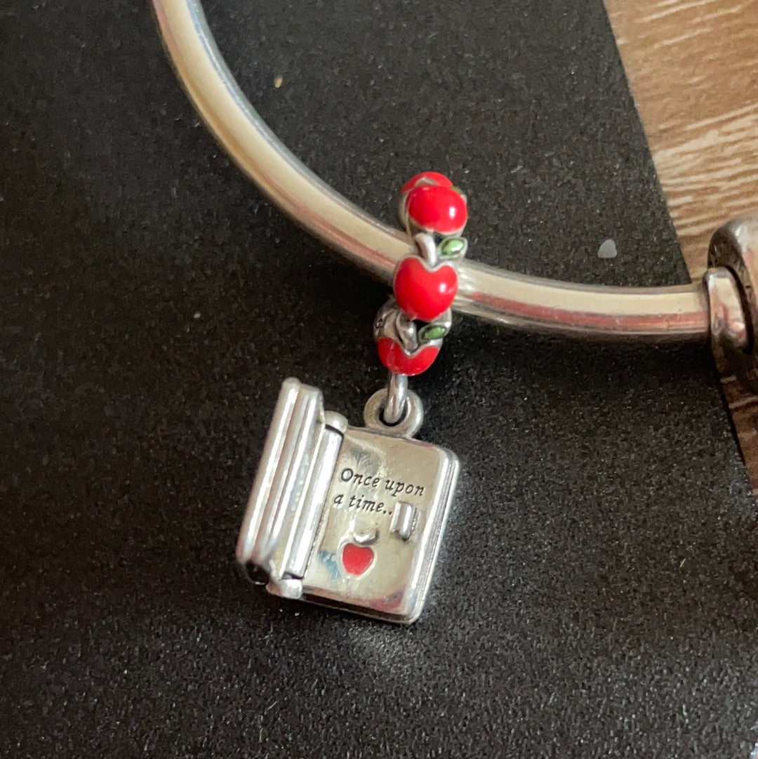 Genuine Pandora Disney Snow White Seven Dwarfs Book Dangle Charm