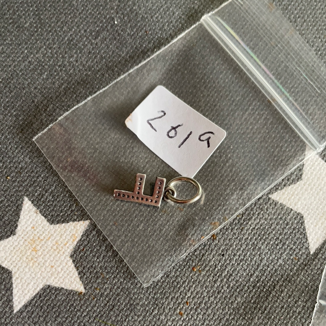 Genuine Pandora Letter F Dangle Pave