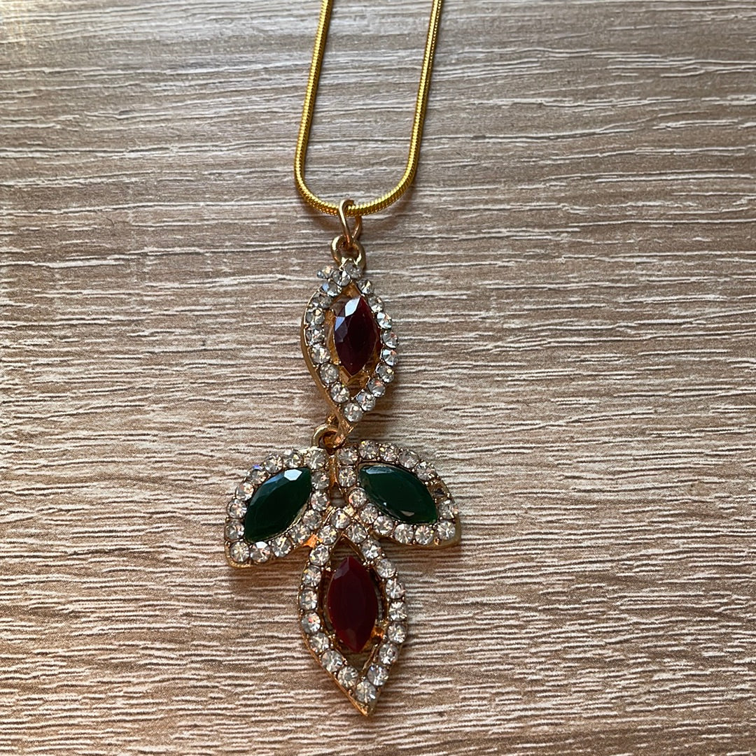 Unbranded Sterling Silver Necklace Gold Coated With Four Leafed Pave Flower Necklace