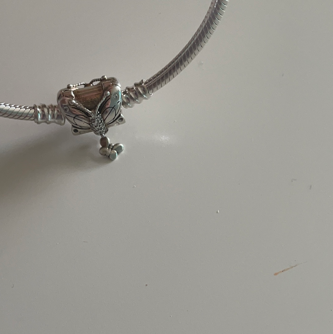 Genuine Pandora 18cm Butterfly Pave Clasp Bracelet.