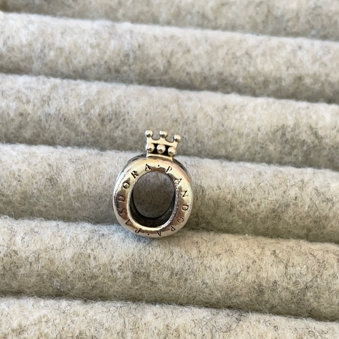 Genuine Pandora Logo O With Crown Charm