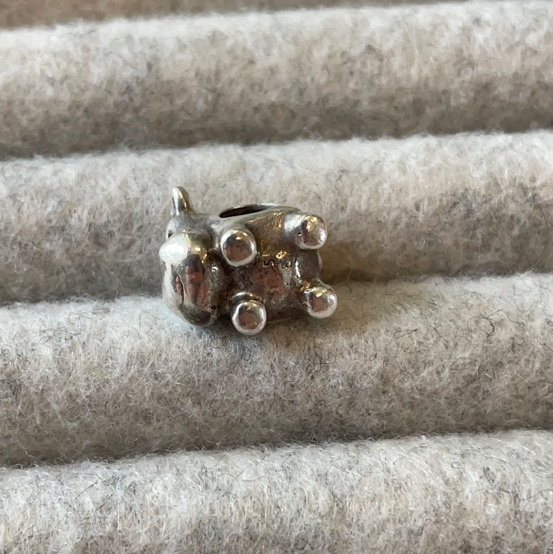 Genuine Pandora Cute Cow Charm Silver Retired