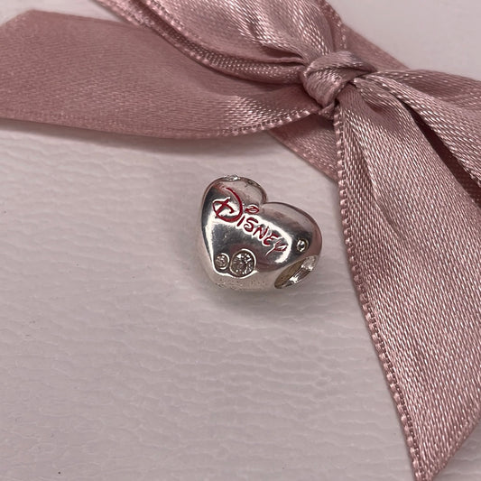 Genuine Chamilia Disney Enamel Heart Be Mine Charm