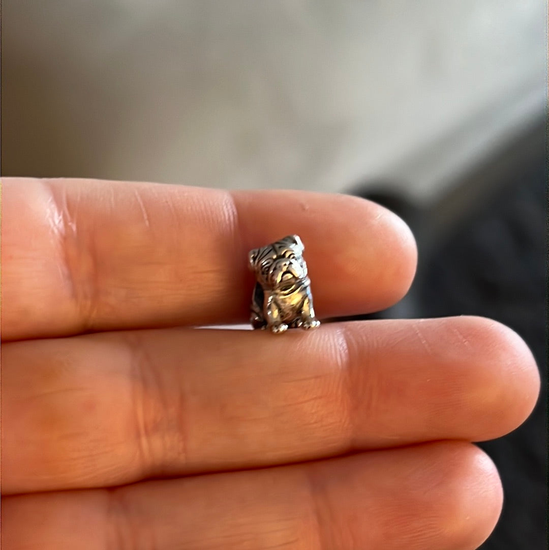 Genuine Chamilia Bulldog Dog Charm Animal