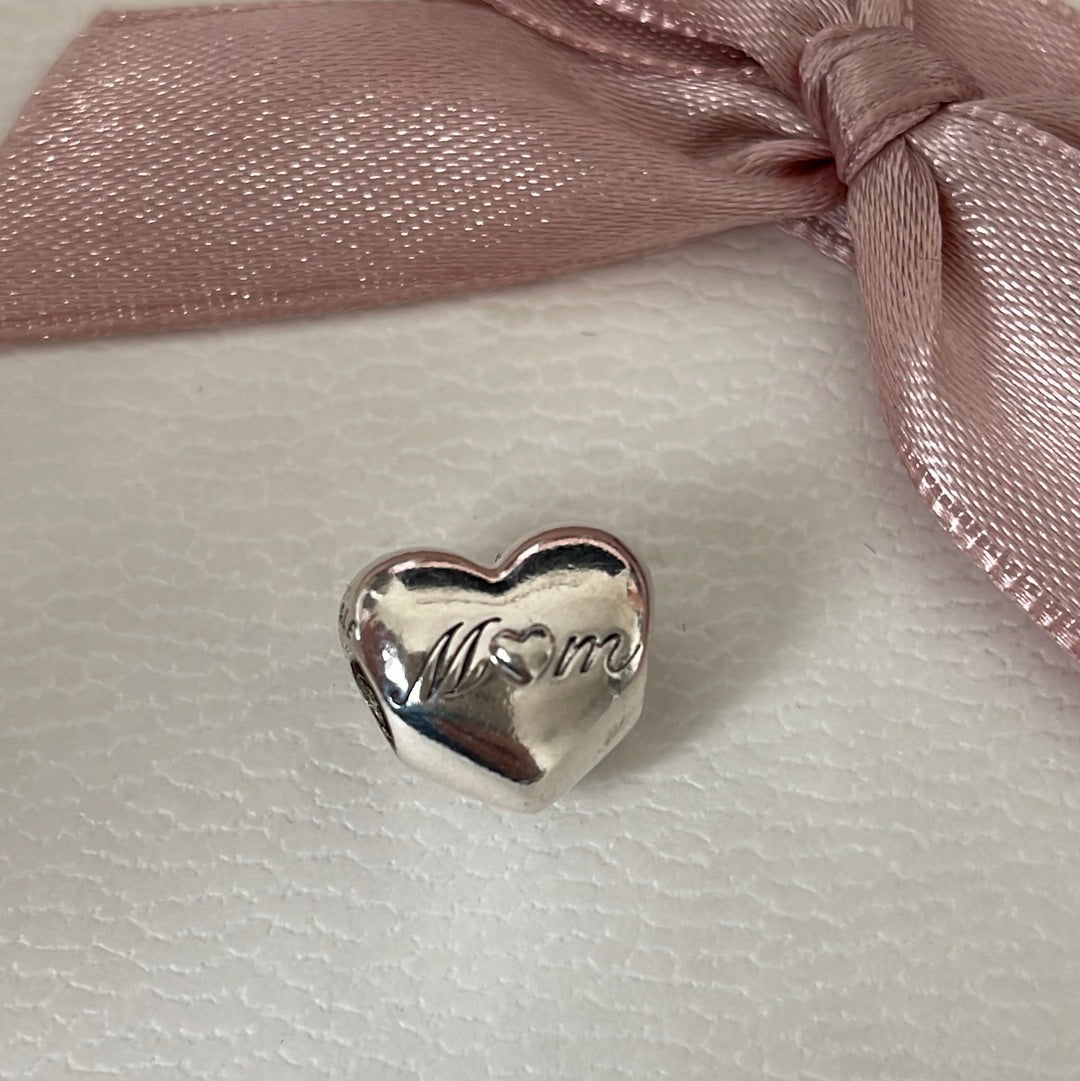 Genuine Pandora Mum Heart Charm New Style “Lucky to have you “