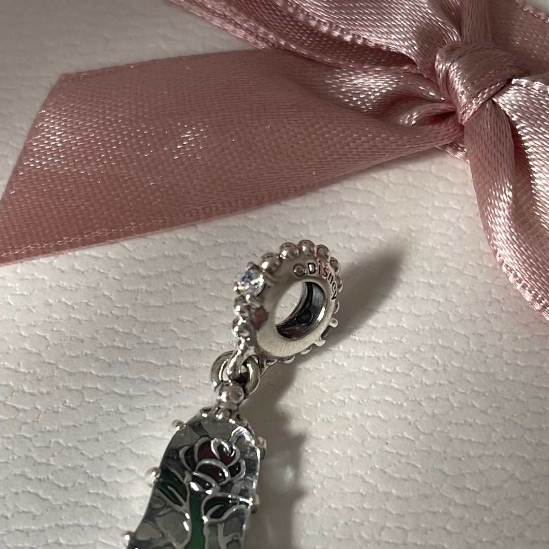 Genuine Pandora Beauty and the Beast Belle Enchanted Rose Charm