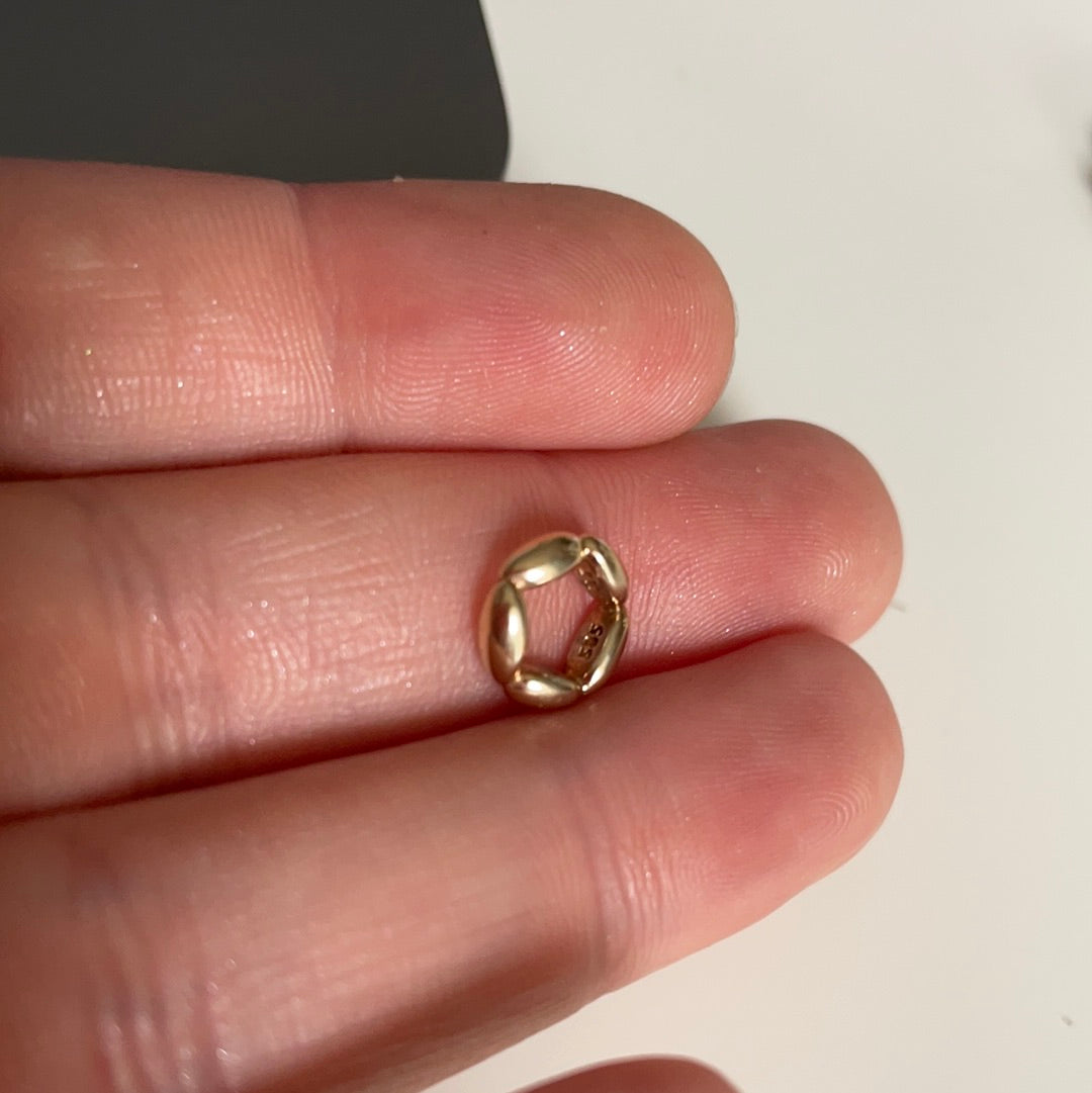 Genuine Pandora Solid 14ct Gold Rice Spacer Charm HTF
