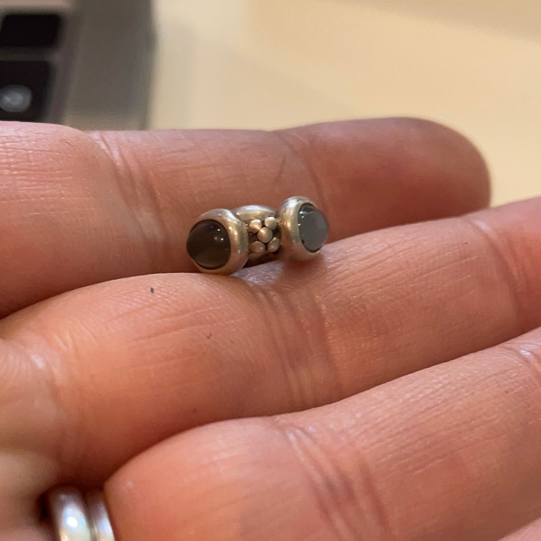 Genuine Pandora Pale Grey Moonstone Spacer RARE HTF