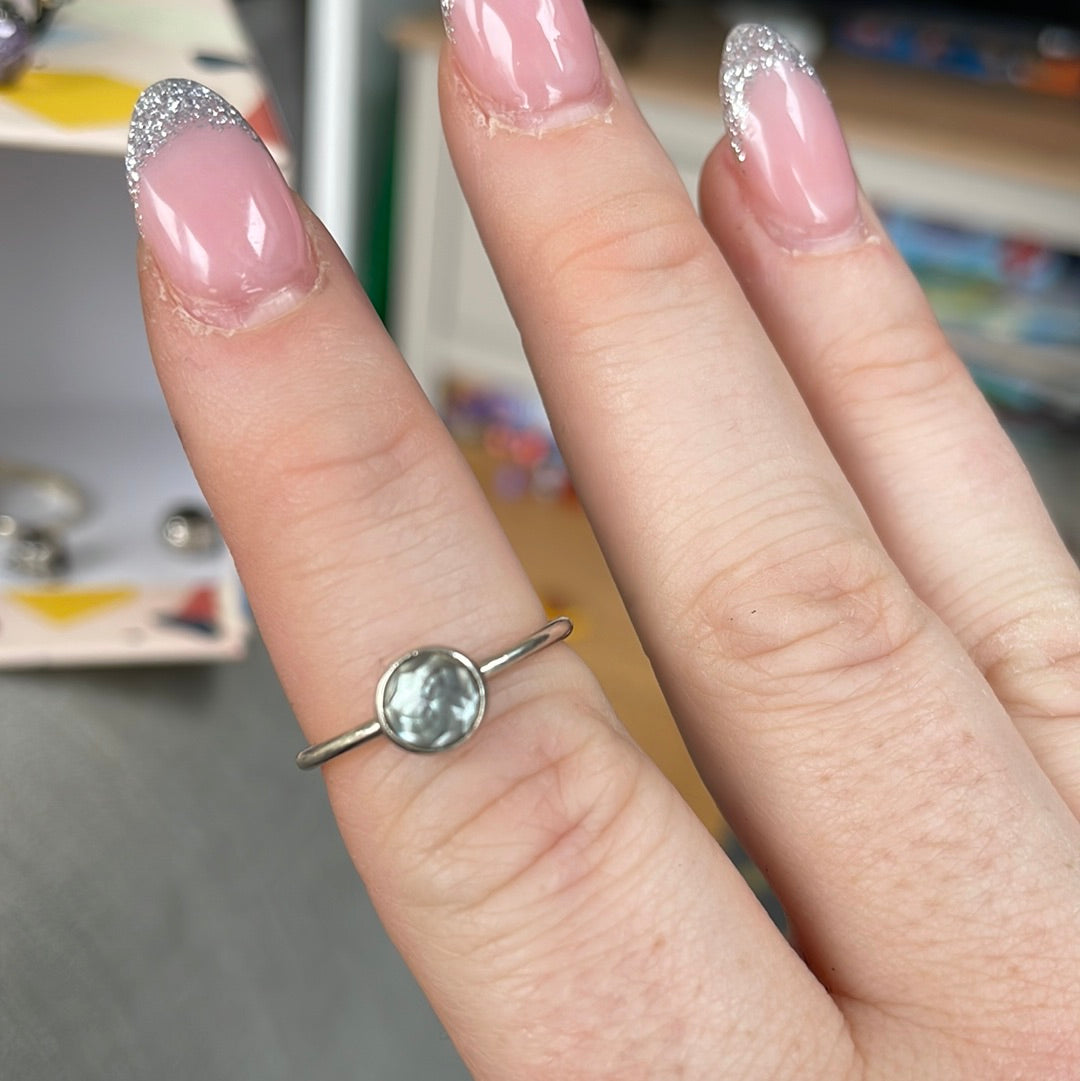 Genuine Pandora Light Blue 54 Birthstone Ring