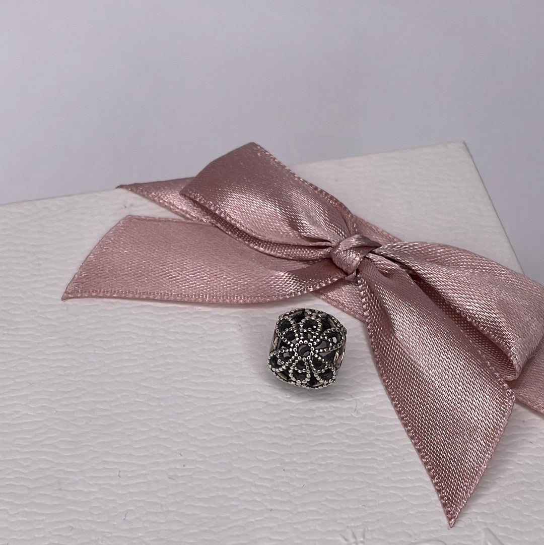 Genuine Pandora Beaded Flower Openwork Charm