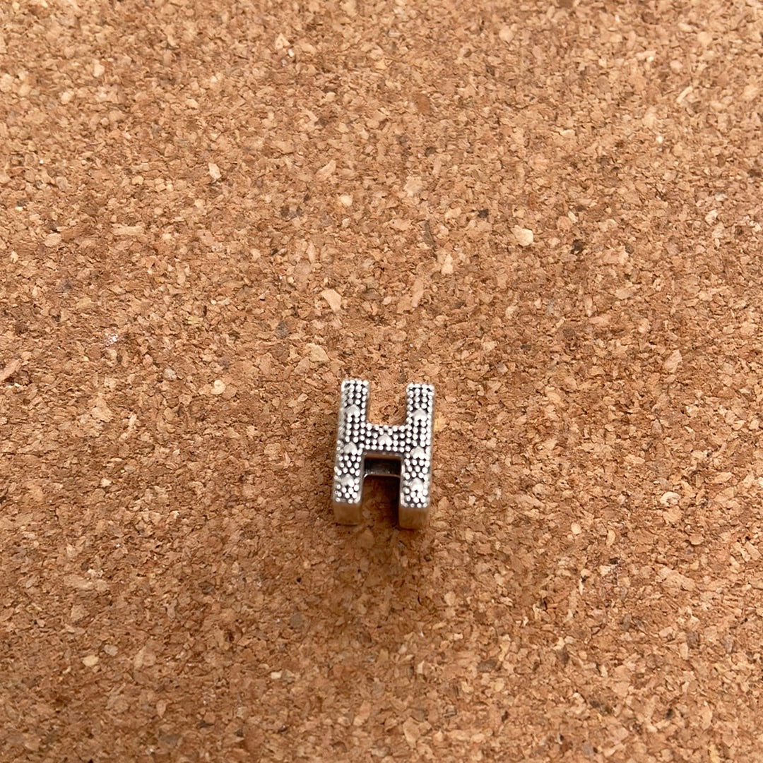 Genuine Pandora Letter H Charm With Hearts