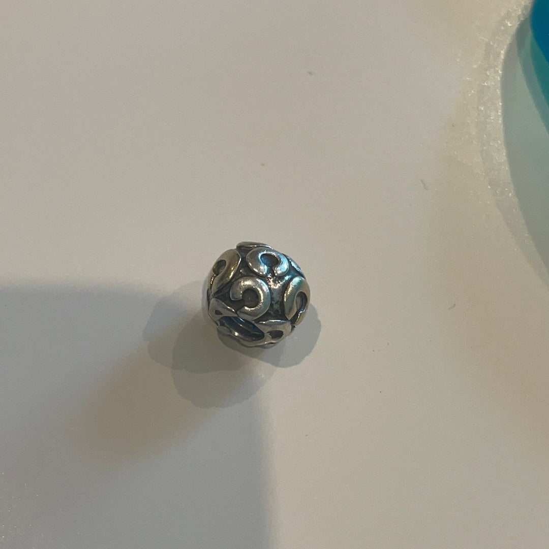 Genuine Pandora Two Tone Letter C Initial Rare Retired
