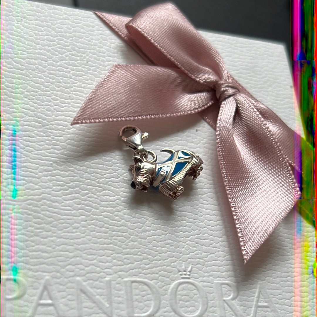 Genuine Thomas Sabo Sterling Silver Dangle Charm Royal Westie Dog Charm