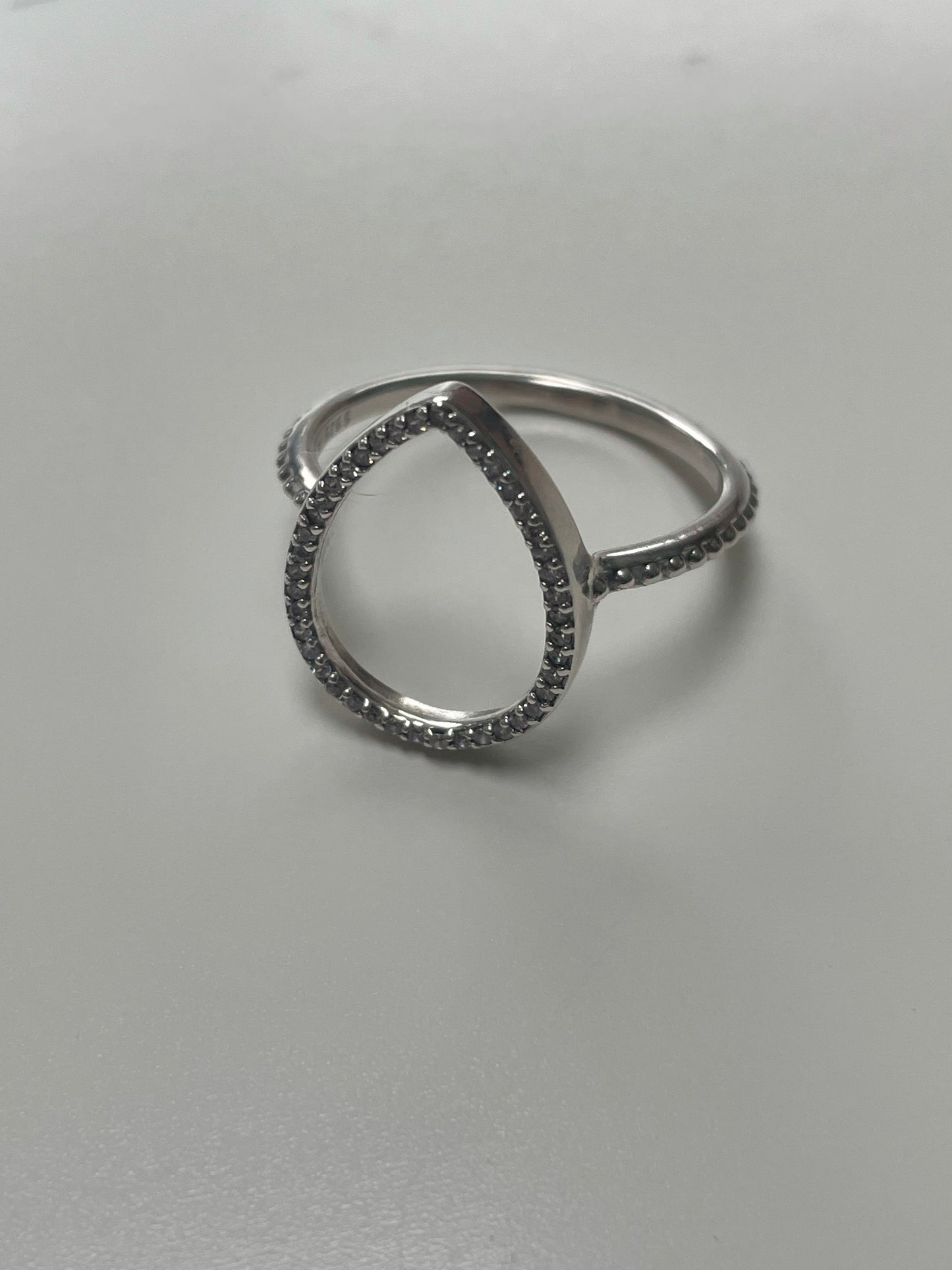 Genuine Pandora Teardrop Open Pave Ring