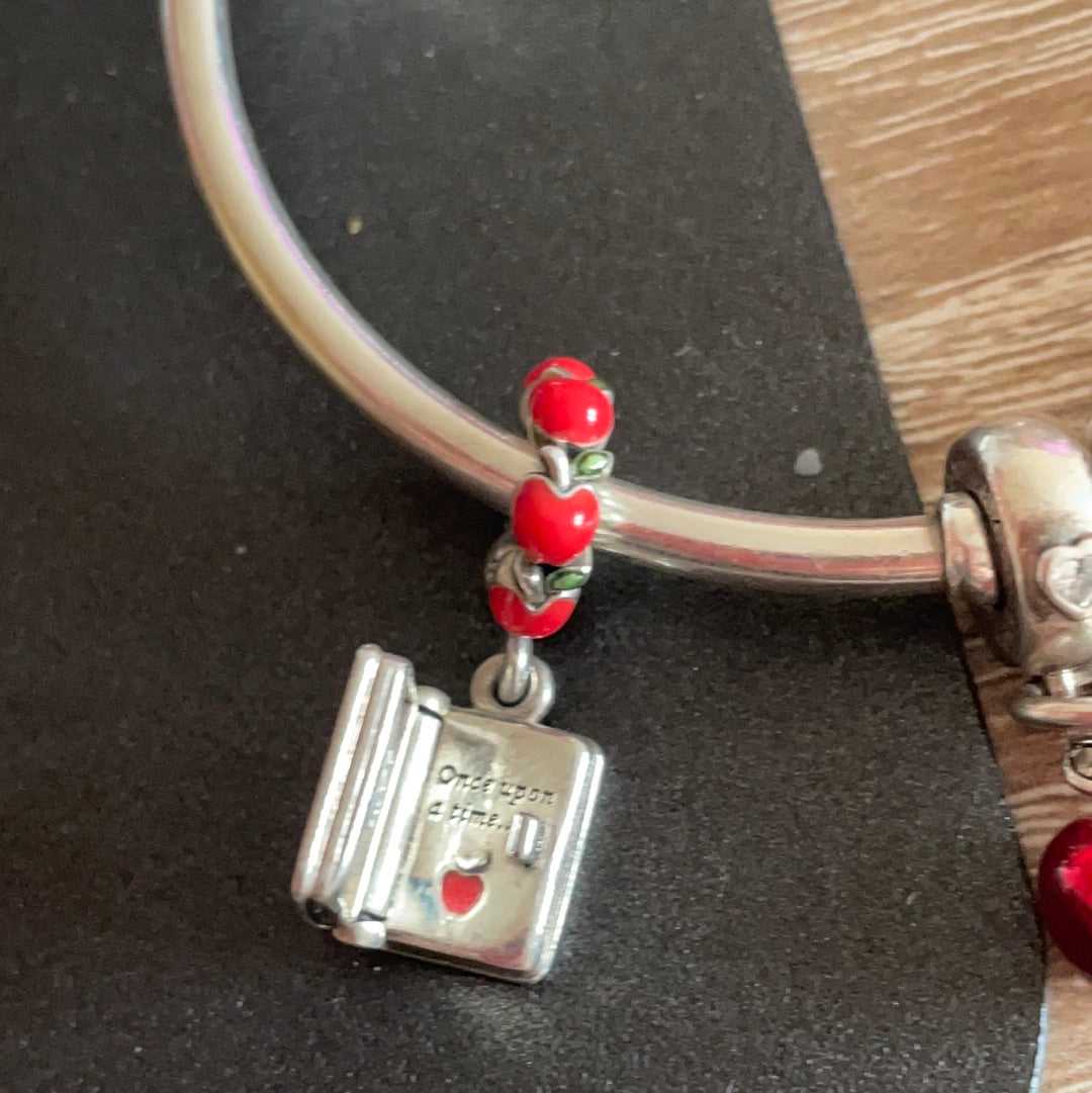 Genuine Pandora Disney Snow White Seven Dwarfs Book Dangle Charm