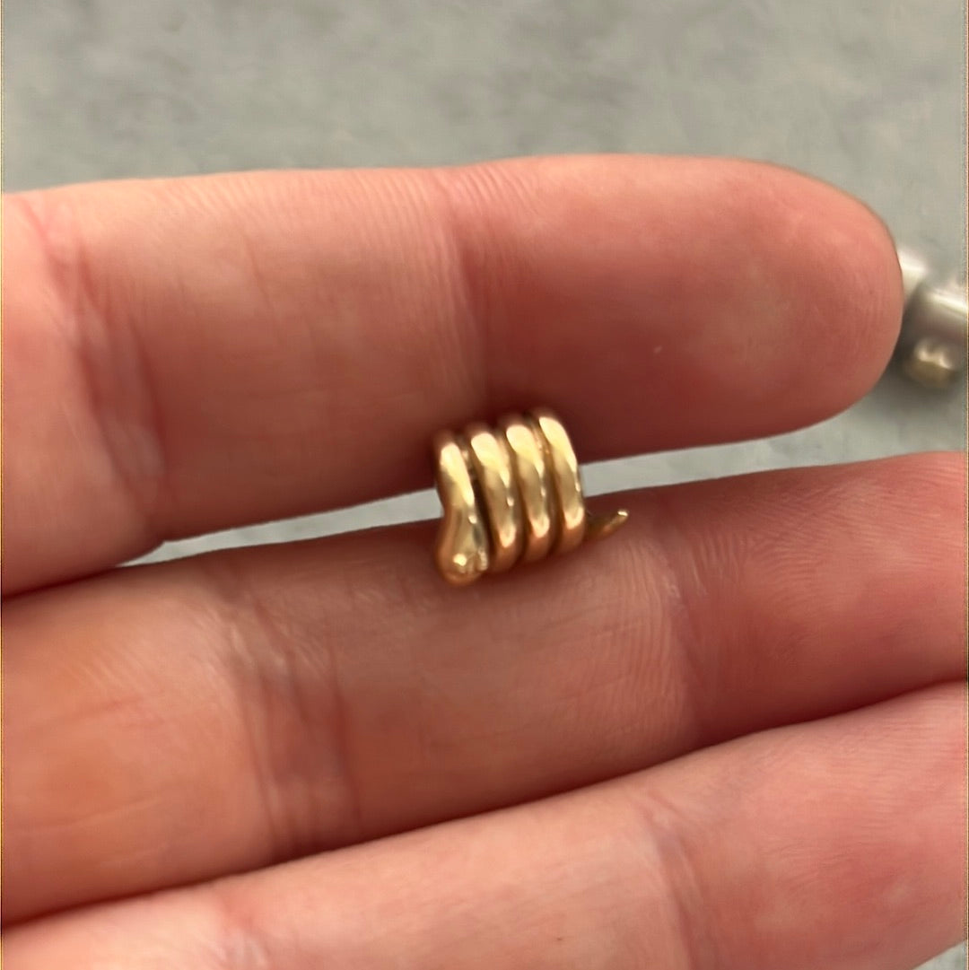 Genuine Pandora Solid Gold 14ct Snake Animal Charm