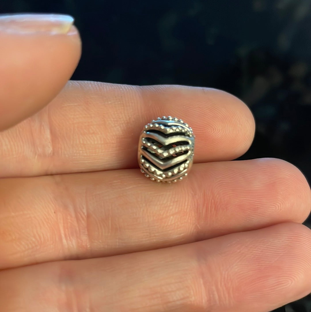 Genuine Pandora Wishbone Openwork Beaded Charm