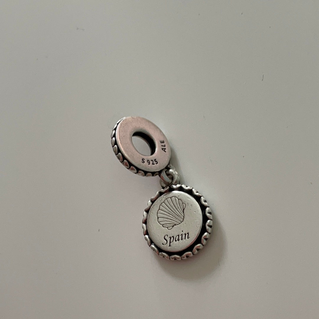 Genuine Pandora Shell Spain Travel Dangle Charm Spanish