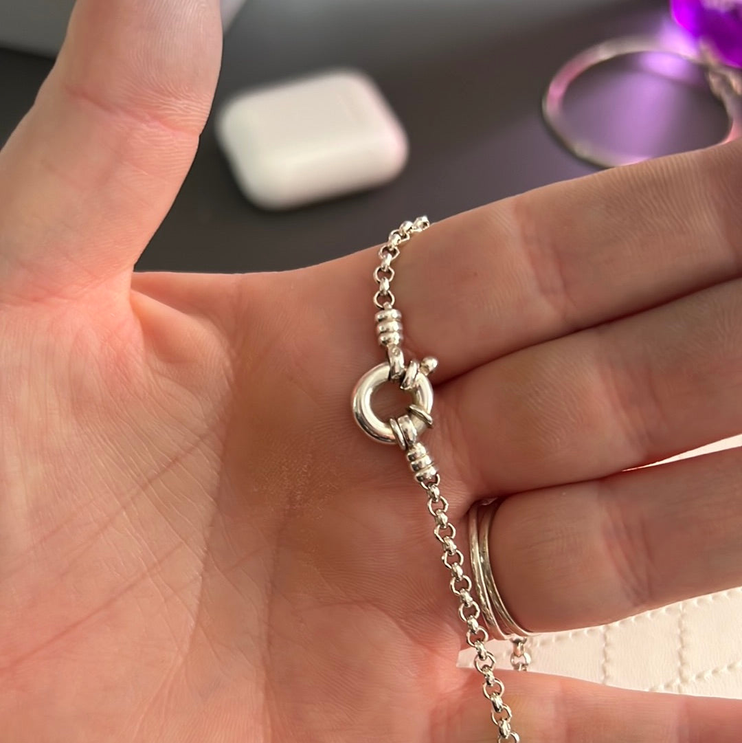 Genuine Links of London Sterling Silver Mini Belcher 19cm Bracelet