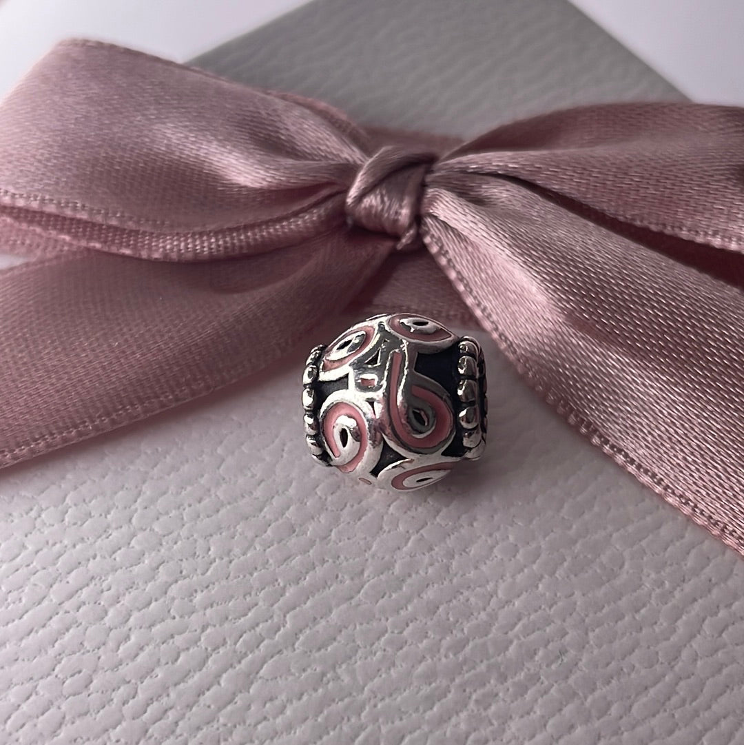 Genuine Pandora Cancer Awareness Pink Ribbon Charm Survivor