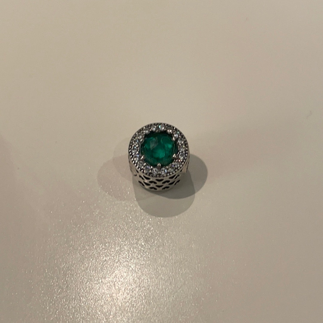 Genuine Pandora Essence Optimism Pave Green Stone