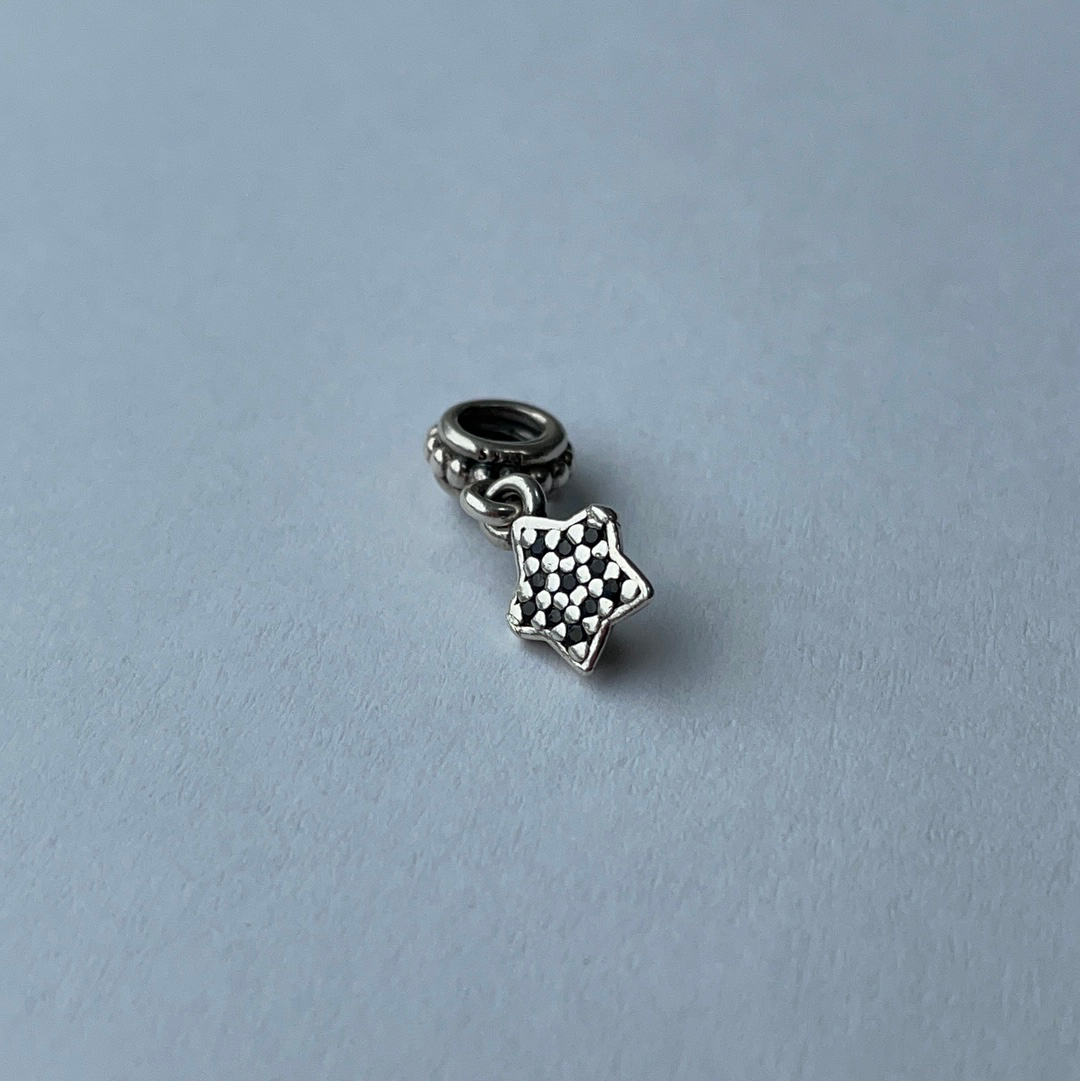 Genuine Pandora Clear Pave Dangle Star CZ Charm