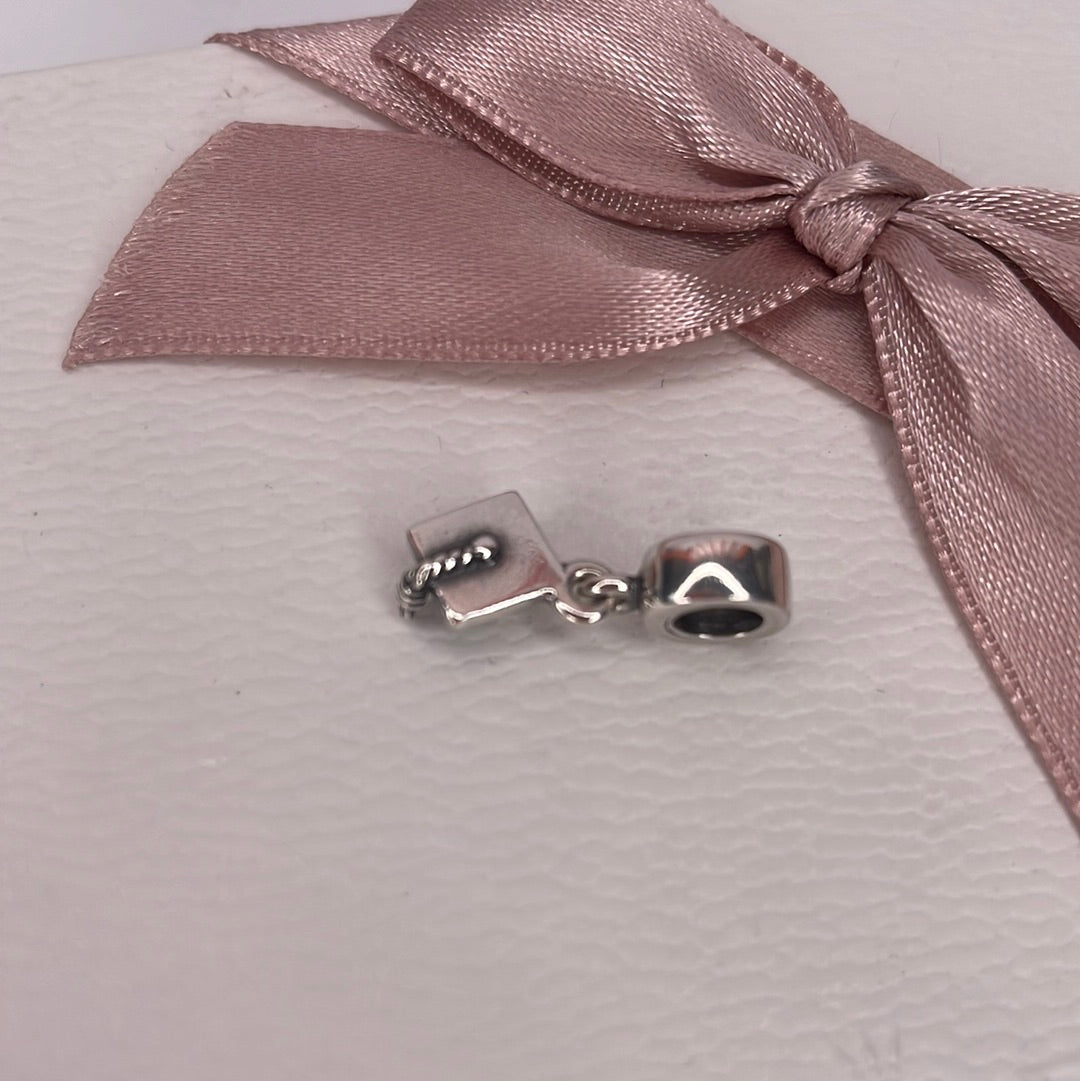Genuine Pandora Graduation Hat Dangle Charm Degree