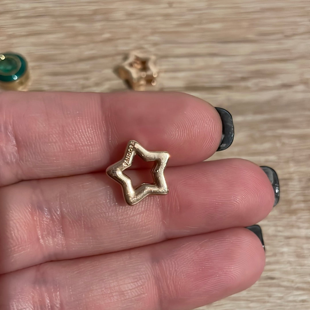 Genuine Pandora Rose Gold Reflexions Charm Star