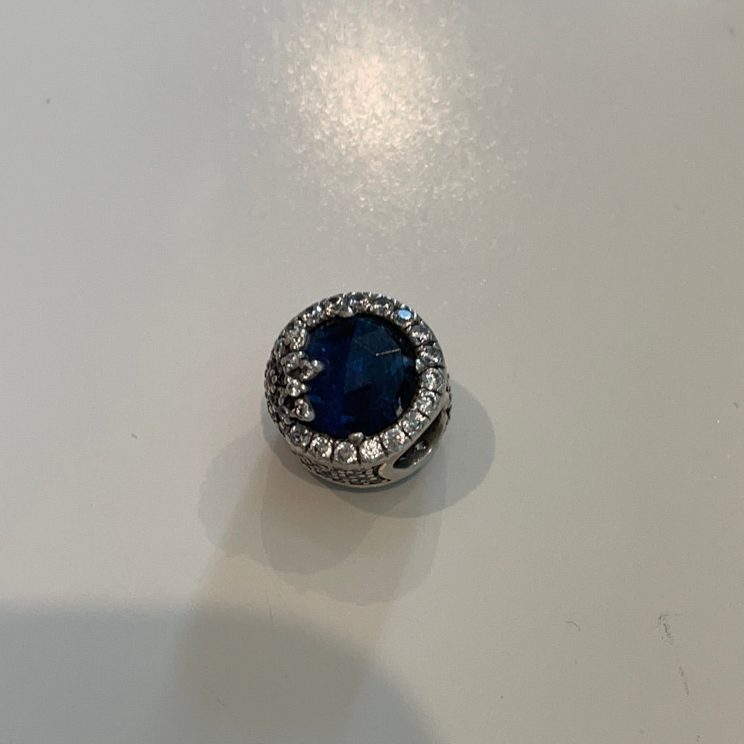 Genuine Pandora Dazzling Blue Frozen Snowflake Cz Charm