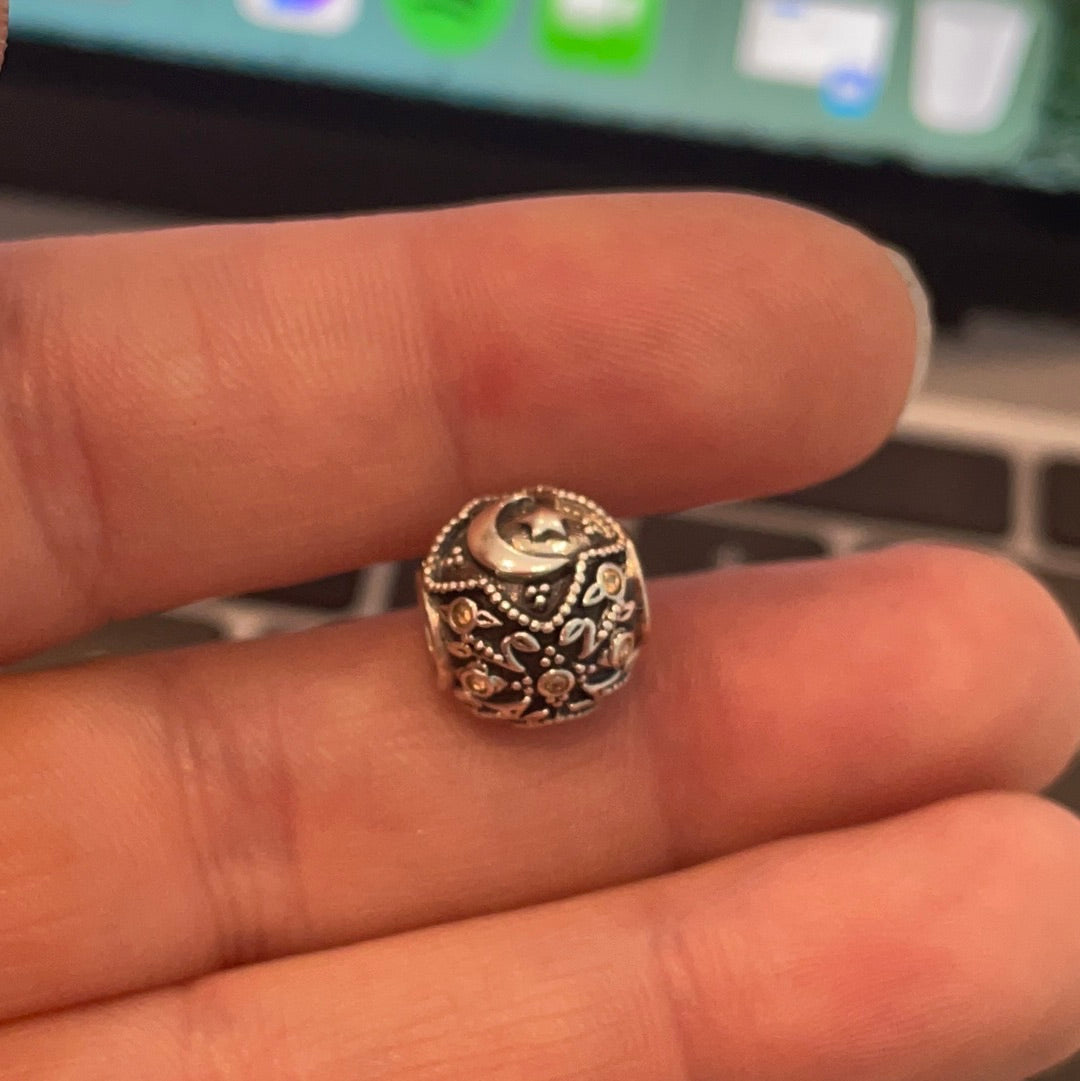 Genuine Chamilia Spiritual Totem Moon and Star Charm