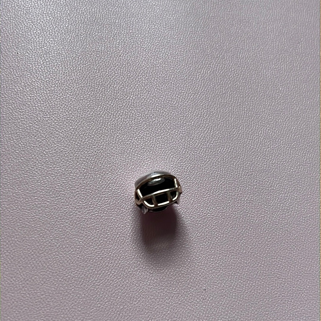 Genuine Pandora Two Tone RARE American Football Ball Helmet Charm HTF