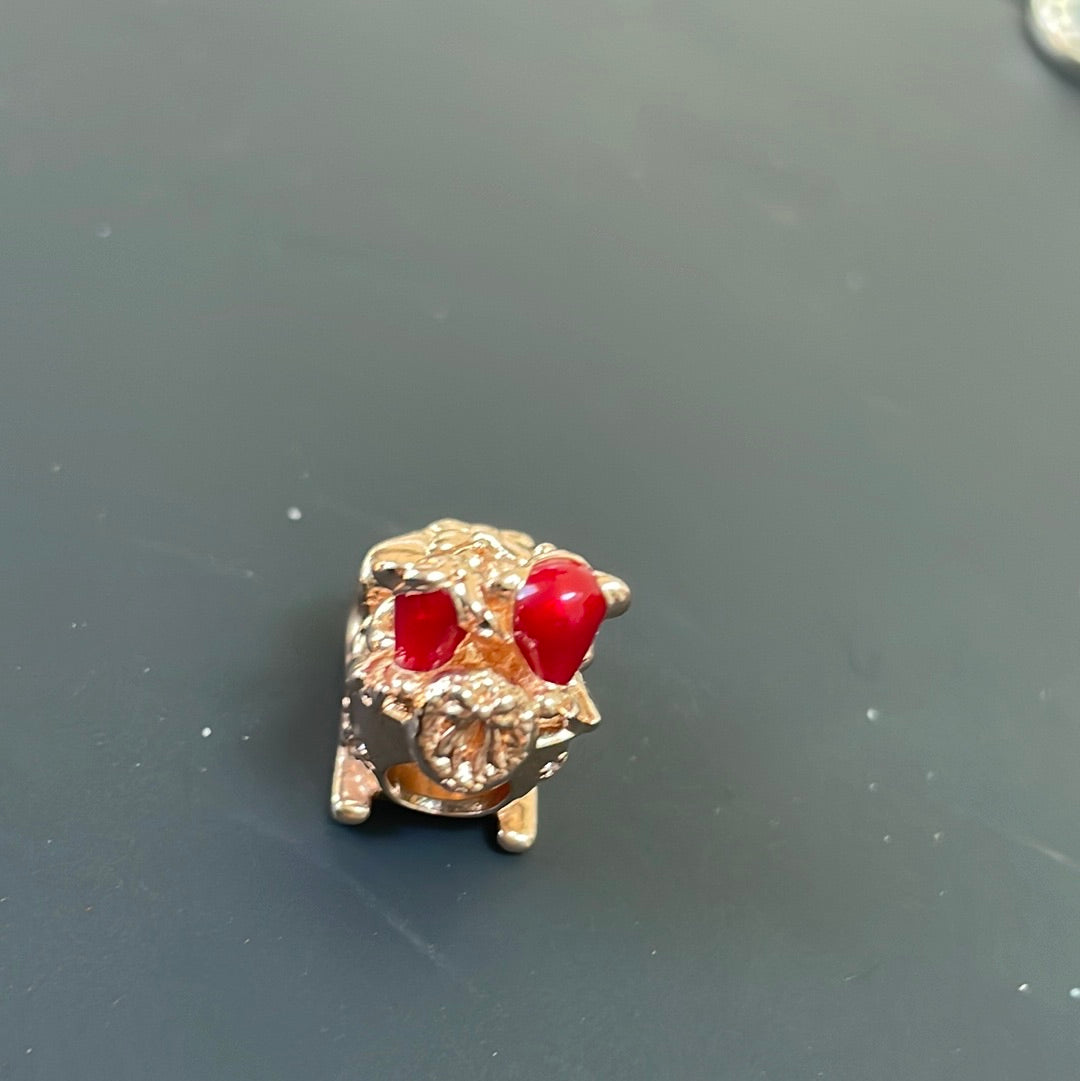 Genuine Pandora Disney Rose Gold pave Christmas Sleigh Charm