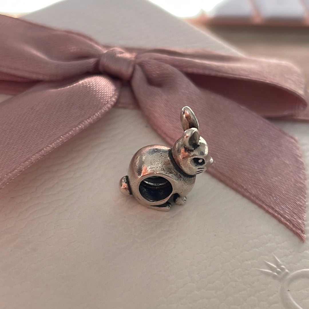 Sterling Silver Rabbit Bunny Hare Animal Charm