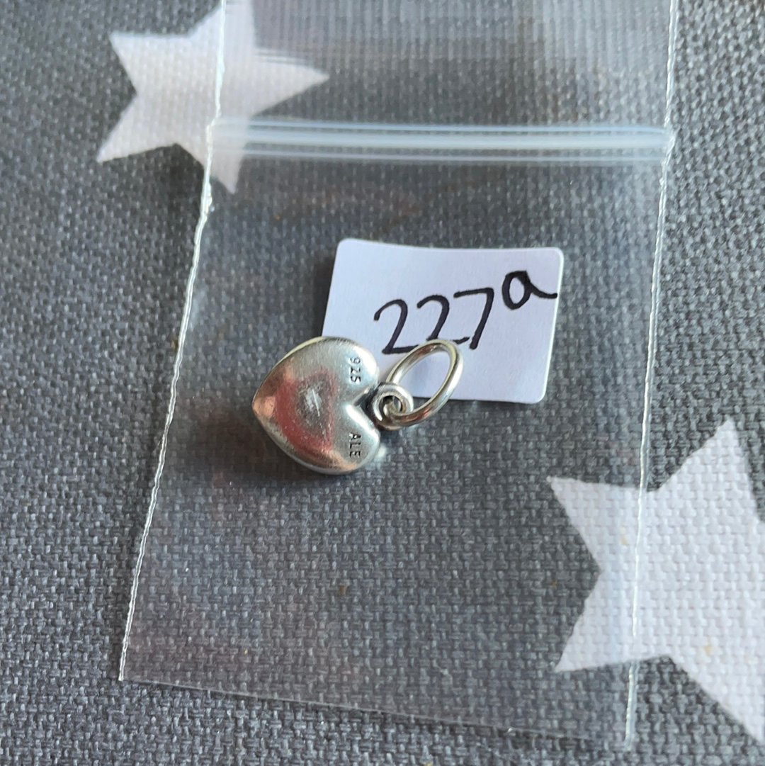 Genuine Pandora Rare Rhodolite Pink Heart Pendant Charm